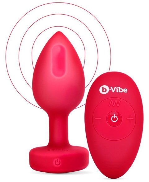 Vibrating Heart Plug M/L Red B-Vibe