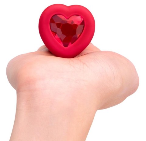 Vibrating Heart Plug M/L Red B-Vibe