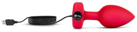 Vibrating Heart Plug M/L Red B-Vibe