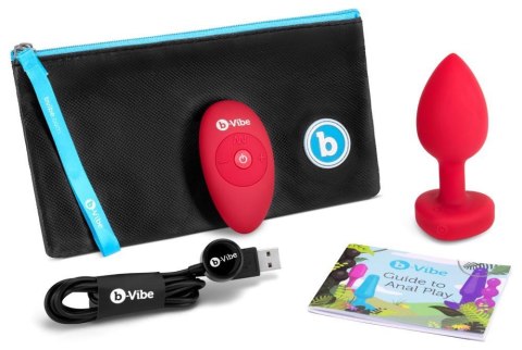 Vibrating Heart Plug M/L Red B-Vibe