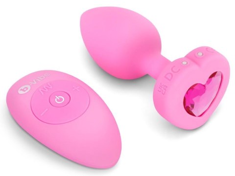 Vibrating Heart Plug S/M Pink B-Vibe