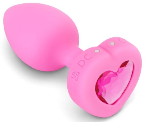 Vibrating Heart Plug S/M Pink B-Vibe
