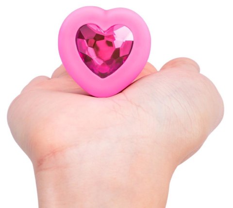Vibrating Heart Plug S/M Pink B-Vibe