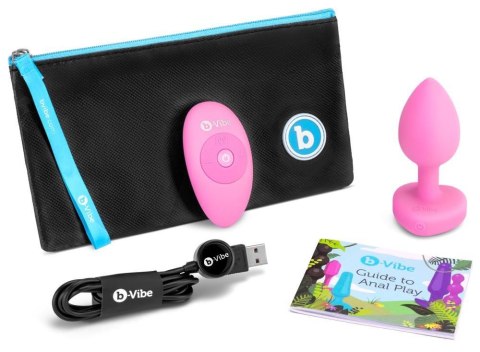 Vibrating Heart Plug S/M Pink B-Vibe
