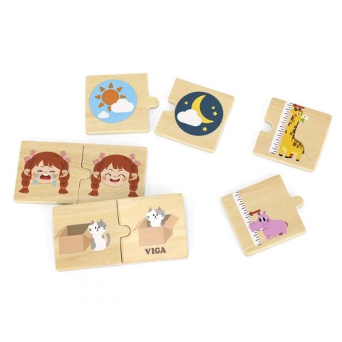 VIGA Drewniana Układanka Puzzle Przeciwieństwa Viga Toys VIGA Drewniana Układanka Puzzle Przeciwieństwa Viga Toys