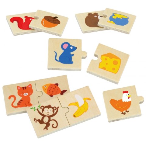 VIGA Drewniane Puzzle Nakarm Zwierzątko Co jedzą Zwierzęta Układanka Viga Toys VIGA Drewniane Puzzle Nakarm Zwierzątko Co jedzą Zwierzęta Układanka Viga Toys