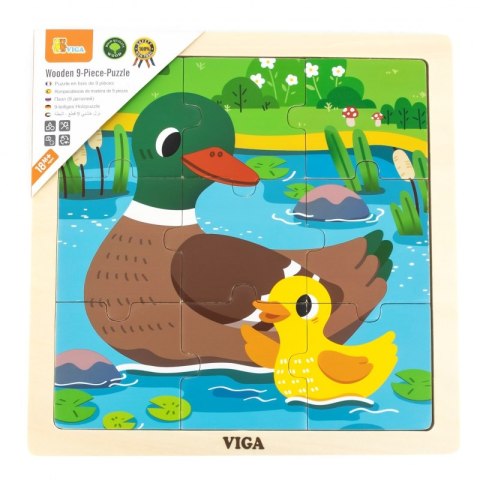 VIGA Poręczne Drewniane Puzzle Kaczki 9 elementów Viga Toys VIGA Poręczne Drewniane Puzzle Kaczki 9 elementów Viga Toys