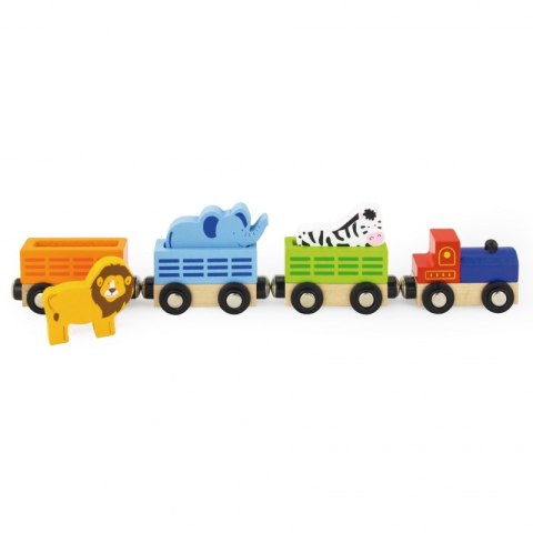 VIGA Zestaw akcesoriów do kolejki - pociąg z dzikimi zwierzętami ZOO Viga Toys VIGA Zestaw akcesoriów do kolejki - pociąg z dzikimi zwierzętami ZOO Viga Toys