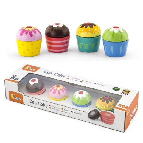 Viga Drewniane Ciasteczka Babeczki 4szt Viga Toys Viga Drewniane Ciasteczka Babeczki 4szt Viga Toys