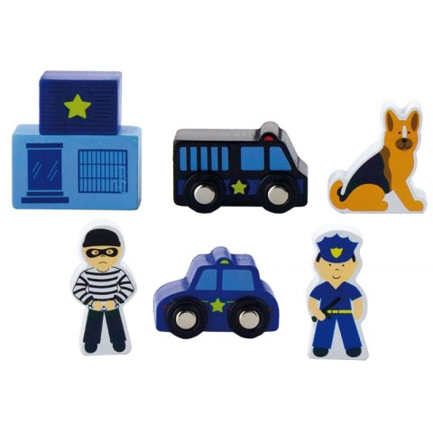 Viga Zestaw figurek - Policja - Akcesoria do kolejki Viga Toys Viga Zestaw figurek - Policja - Akcesoria do kolejki Viga Toys