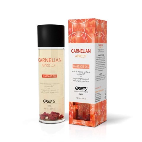 CARNELIAN APRICOT Organic Massage Oil with stones 100 ml Exsens CARNELIAN APRICOT Organic Massage Oil with stones 100 ml Exsens