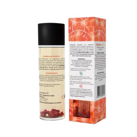 CARNELIAN APRICOT Organic Massage Oil with stones 100 ml Exsens CARNELIAN APRICOT Organic Massage Oil with stones 100 ml Exsens
