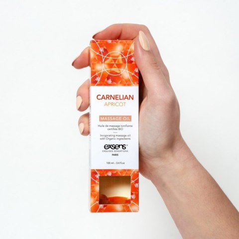 CARNELIAN APRICOT Organic Massage Oil with stones 100 ml Exsens CARNELIAN APRICOT Organic Massage Oil with stones 100 ml Exsens