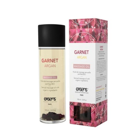 GARNET ARGAN Organic Massage Oil with stones 100ml Exsens GARNET ARGAN Organic Massage Oil with stones 100ml Exsens