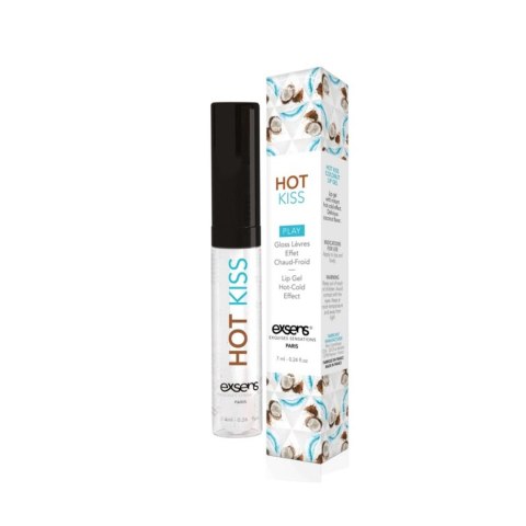 HOT KISS LIP GLOSS - Lip gloss hot-cold effect Coconut 7,4 ml Exsens HOT KISS LIP GLOSS - Lip gloss hot-cold effect Coconut 7,4 ml Exsens