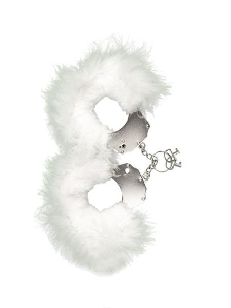 Kajdanki-Śmieszna zabawka-kadanki - Metallic Handcuffs,feather cov.. White Adrien Lastic Kajdanki-Śmieszna zabawka-kadanki - Metallic Handcuffs,feather cov.. White Adrien Lastic