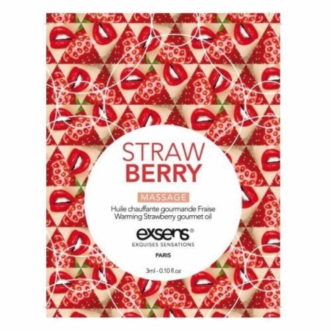 STRAWBERRY SACHET Warming gourmet massage oil (3 ml x 10 szt.) Exsens STRAWBERRY SACHET Warming gourmet massage oil (3 ml x 10 szt.) Exsens