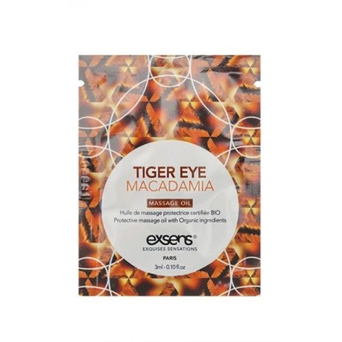 TIGER EYE MACADAMIA Organic Massage Oil with stones (3 ml x 10 szt.) Exsens TIGER EYE MACADAMIA Organic Massage Oil with stones (3 ml x 10 szt.) Exsens