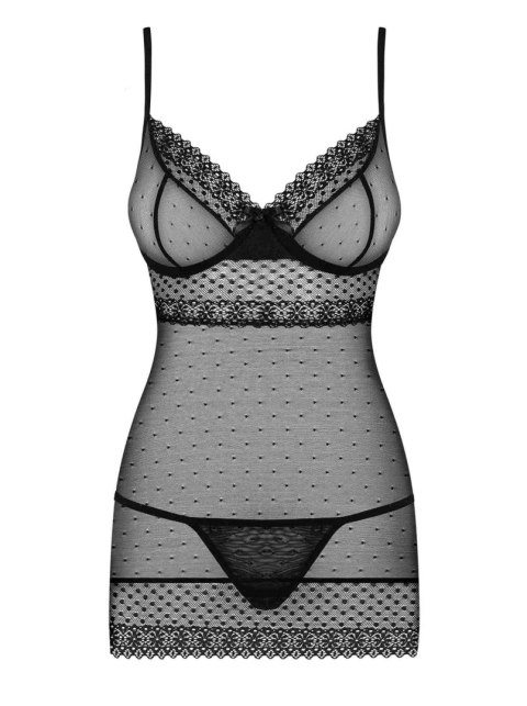 Bielizna-817-CHE-1 koszulka i stringi L/XL Obsessive
