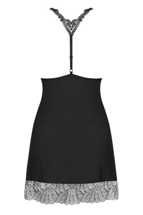 Bielizna-Chiccanta koszulka i stringi czarna S/M Obsessive