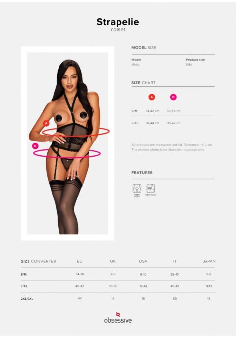 Bielizna-Strapelie gorset i stringi L/XL Obsessive