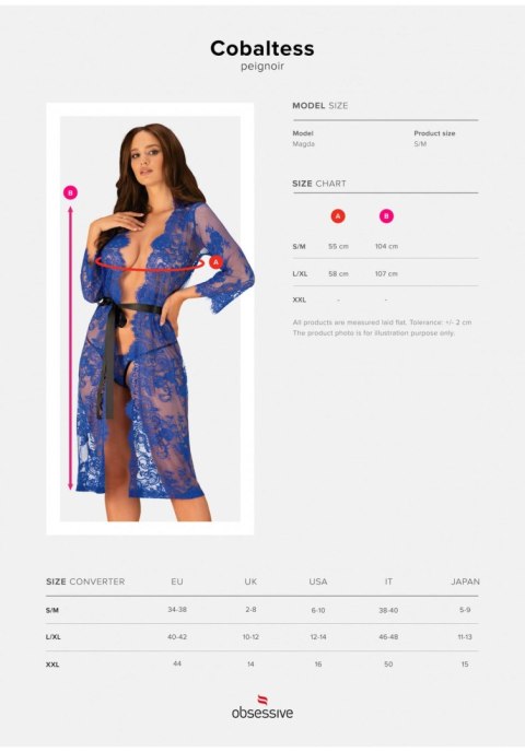 Bielizna-Cobaltess peniuar S/M Obsessive