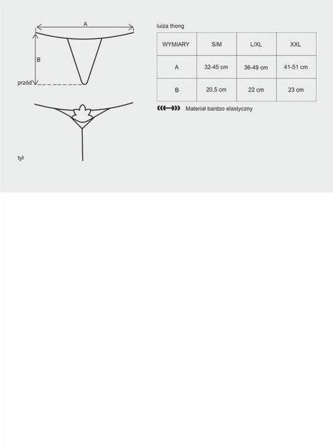 Bielizna-Luiza stringi czarne L/XL Obsessive Bielizna-Luiza stringi czarne L/XL Obsessive