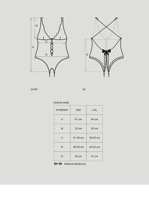 Bielizna-Fiorenta body L/XL Obsessive Bielizna-Fiorenta body L/XL Obsessive