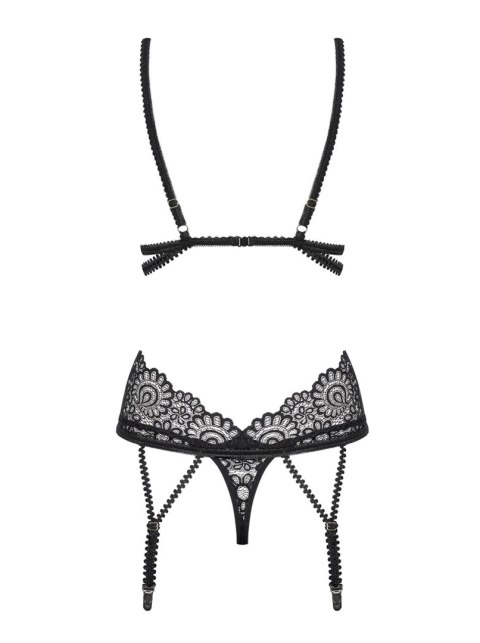 Bielizna-Mixty gorset i stringi czarny L/XL Obsessive Bielizna-Mixty gorset i stringi czarny L/XL Obsessive