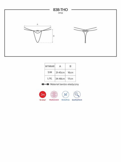 Bielizna-838-THO-3 stringi L/XL Obsessive