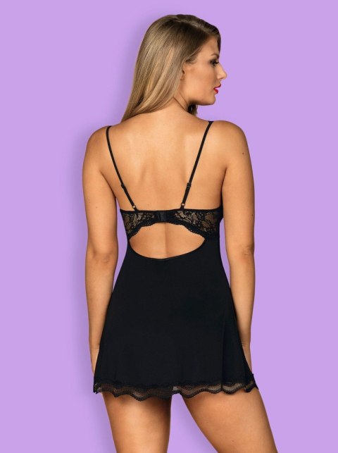 Bielizna-Luvae babydoll i stringi Czarny L/XL Obsessive Bielizna-Luvae babydoll i stringi Czarny L/XL Obsessive