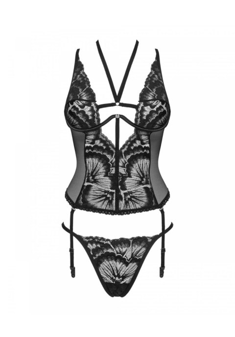 Bielizna-Alessya gorset czarny M/L Obsessive Bielizna-Alessya gorset czarny M/L Obsessive