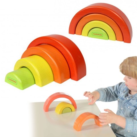 MASTERKIDZ Drewniane Puzzle Układanka Tęcza Montessori Masterkidz MASTERKIDZ Drewniane Puzzle Układanka Tęcza Montessori Masterkidz