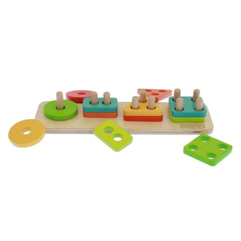 MASTERKIDZ Drewniany Sorter Kształtów Kolorowe Klocki Montessori Masterkidz MASTERKIDZ Drewniany Sorter Kształtów Kolorowe Klocki Montessori Masterkidz