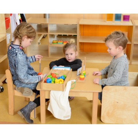 MASTERKIDZ Duża Drewniana Nawlekanka Sznurowanka Karty w pudełku Montessori Masterkidz MASTERKIDZ Duża Drewniana Nawlekanka Sznurowanka Karty w pudełku Montessori Masterkidz
