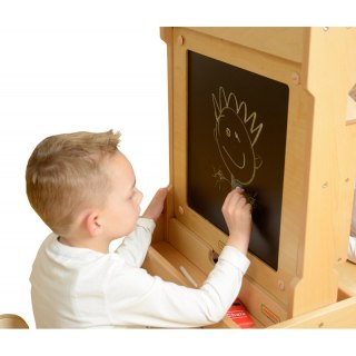 MASTERKIDZ Dwustronna Tablica Do Pisania Kredowa i Suchościeralna 2w1 Ścienna Tablica Edukacyjna Flex Masterkidz