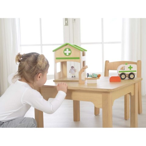 MASTERKIDZ Mini Szpital Drewniany Zestaw Makieta Masterkidz