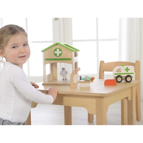 MASTERKIDZ Mini Szpital Drewniany Zestaw Makieta Masterkidz