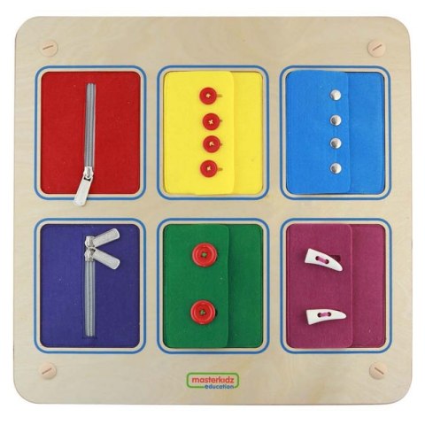 MASTERKIDZ Tablica Ścienna Otwieranie I Zamykanie Zamków Suwaki Guziki Montessori Masterkidz MASTERKIDZ Tablica Ścienna Otwieranie I Zamykanie Zamków Suwaki Guziki Montessori Masterkidz