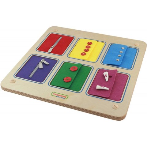 MASTERKIDZ Tablica Ścienna Otwieranie I Zamykanie Zamków Suwaki Guziki Montessori Masterkidz MASTERKIDZ Tablica Ścienna Otwieranie I Zamykanie Zamków Suwaki Guziki Montessori Masterkidz