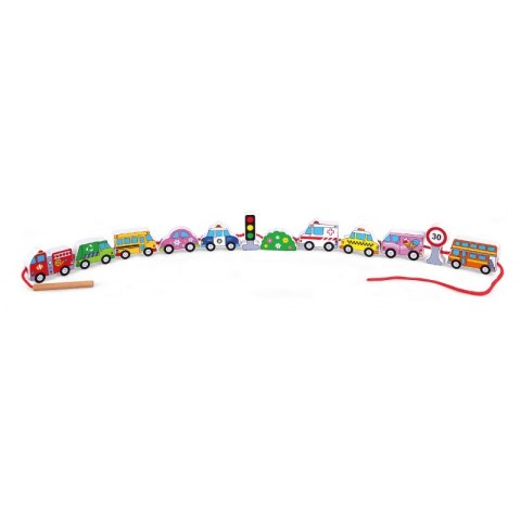 VIGA Drewniane Klocki Drewniane Przeplatanka Sznurowanka Samochody Viga Toys VIGA Drewniane Klocki Drewniane Przeplatanka Sznurowanka Samochody Viga Toys