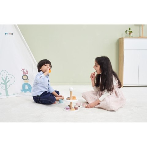 VIGA PolarB Patera drewniana z Babeczkami Ciasteczkami Kawą zestaw 15 akc Viga Toys VIGA PolarB Patera drewniana z Babeczkami Ciasteczkami Kawą zestaw 15 akc Viga Toys