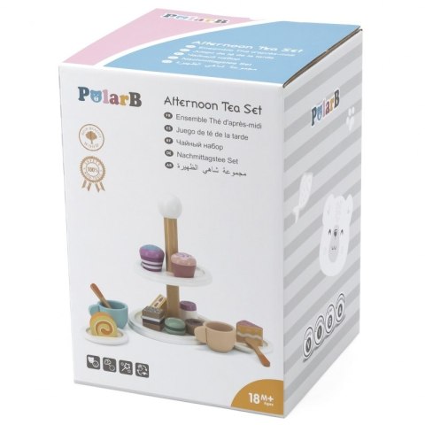 VIGA PolarB Patera drewniana z Babeczkami Ciasteczkami Kawą zestaw 15 akc Viga Toys VIGA PolarB Patera drewniana z Babeczkami Ciasteczkami Kawą zestaw 15 akc Viga Toys