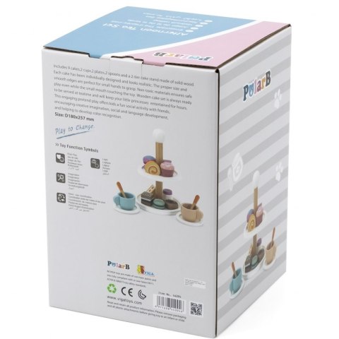 VIGA PolarB Patera drewniana z Babeczkami Ciasteczkami Kawą zestaw 15 akc Viga Toys VIGA PolarB Patera drewniana z Babeczkami Ciasteczkami Kawą zestaw 15 akc Viga Toys