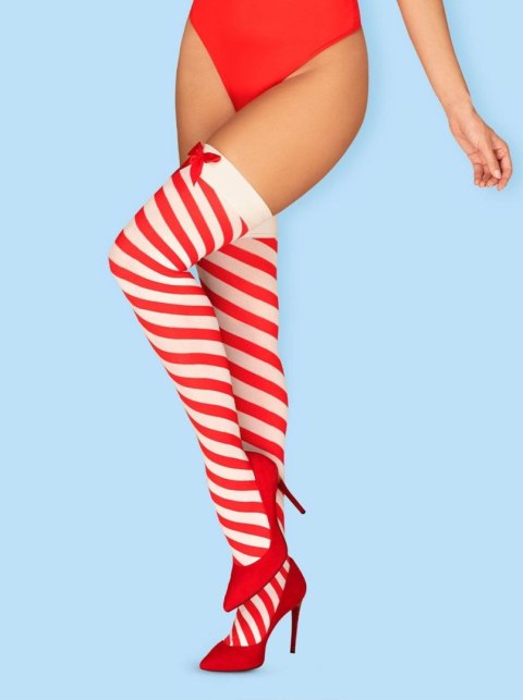 Bielizna-Kissmas pończochy czerwone S/M Obsessive Bielizna-Kissmas pończochy czerwone S/M Obsessive