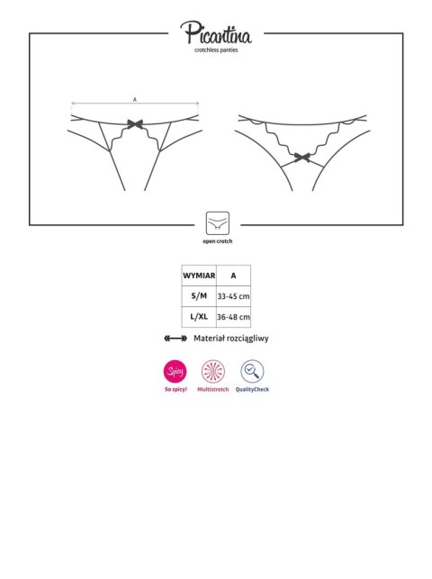 Bielizna-Picantina stringi otwarte L/XL Obsessive