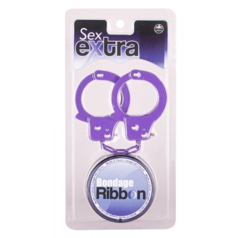 Kajdanki-Purple Sex Extra PVC Ribbon and Handcuffs Nanma Kajdanki-Purple Sex Extra PVC Ribbon and Handcuffs Nanma