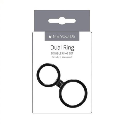 Pierścień- Me You Us Dual Ring Cock Ring Black Me You Us Pierścień- Me You Us Dual Ring Cock Ring Black Me You Us