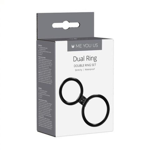 Pierścień- Me You Us Dual Ring Cock Ring Black Me You Us Pierścień- Me You Us Dual Ring Cock Ring Black Me You Us
