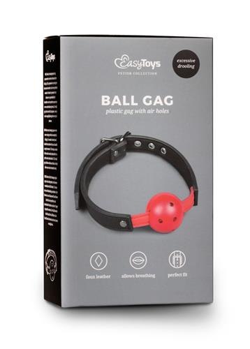 Knebel-Ball Gag With PVC Ball - Red EasyToys Knebel-Ball Gag With PVC Ball - Red EasyToys